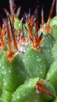 Mammillaria magnimamma - spiny cactus with large papillae in a botanical collection video