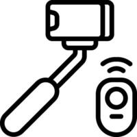 A remote control and a selfie stick vector