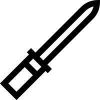 A black and white image of a knife vector