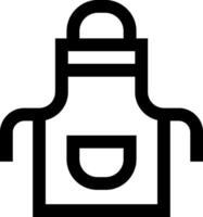A black and white apron icon on a white background vector