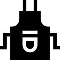 A black apron with a white letter d on it vector