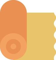 A roll of pasta with a yellow and orange color vector