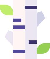 A tree with green leaves and purple stripes vector