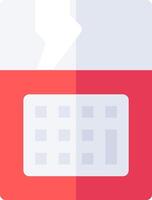A red and white icon with a keyboard and a phone vector