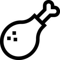 A black and white image of a chicken bone vector