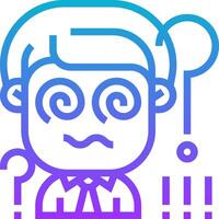 A man with a question mark on his face vector