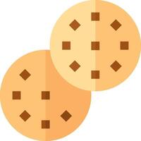 Two cookies with brown squares on them vector
