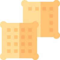 Two square shaped biscuits with squares on them vector