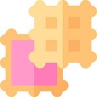 A square of cookies with a pink square in the middle vector