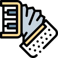 A hand holding a keyboard and a mouse vector