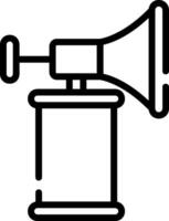 A black and white drawing of a megaphone vector