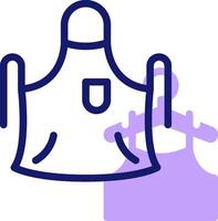 A purple apron with a purple background vector
