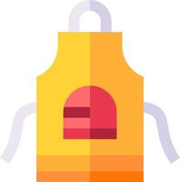 A yellow apron with a red heart on it vector