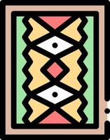 A colorful square with a geometric pattern vector