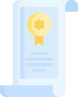 A certificate with a star on it vector