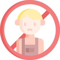 A cartoon man is shown in a red circle vector