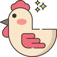 A chicken with a star on its head vector
