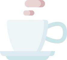 A cup of coffee with a saucer on a white background vector
