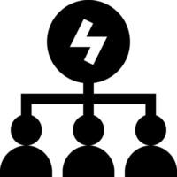 A group of people with a lightning bolt on top vector