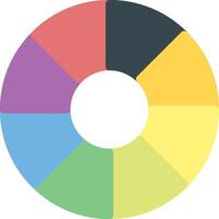 A colorful wheel with a circle in the middle vector