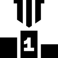 The number one is shown in black and white vector