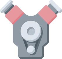 A car engine with two valves on it vector