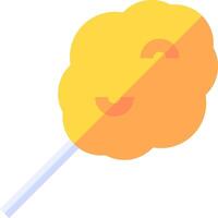A yellow lollipop with a smiley face on it vector