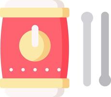 A drum and two forks on a white background vector