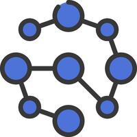 A blue and black circle with a circle around it vector