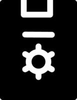 A black and white icon of a computer vector
