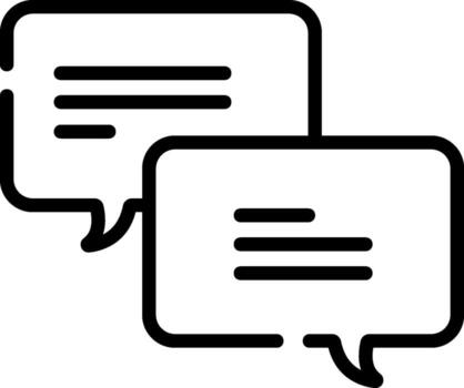 dos habla burbujas con un mensaje en uno vector