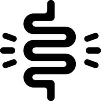 A black and white icon of a snake vector