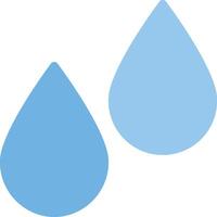 Two blue water drops on a white background vector