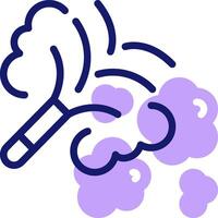 A purple cloud with a wand and a cloud vector
