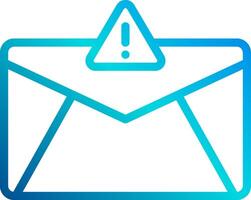 An email envelope with a warning icon vector