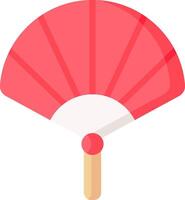 A red fan with a white background vector