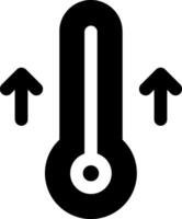 un termómetro con flechas señalando arriba vector