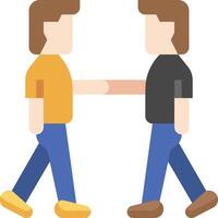 Two men shaking hands on a white background vector