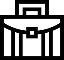 A black and white image of a briefcase vector