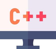 A computer monitor with the c symbol on it vector