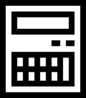 A calculator icon on a black background vector