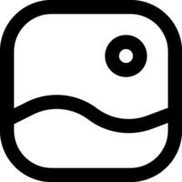 A black and white square with a wave on it vector
