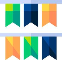 A set of colorful banners with different colors vector