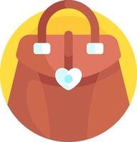 A woman's purse with a heart on it vector