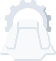 A construction helmet with gears on it vector