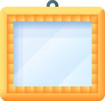 A yellow frame with a window in it vector