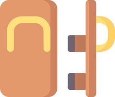 A door with a handle and a handle vector
