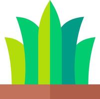 A green plant in a pot with a brown border vector