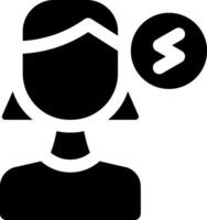 A woman with a sign that says s vector