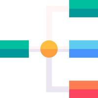 A colorful square with a circle in the middle vector